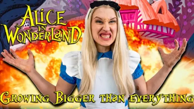 Poster: Growing into Giantess Alice in Wonderland Growth - Diane Chrystall Poster: Growing into Giantess Alice in Wonderland Growth - Diane Chrystall